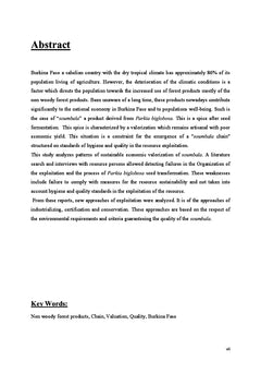 Valorisation économique des graines de Parkia biglobosa (néré)
