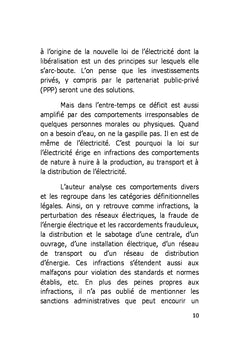 Les Infractions dans le secteur de l'Electricité