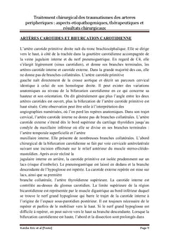 Traitement des traumatismes artériels périphériques