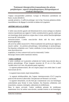 Traitement des traumatismes artériels périphériques