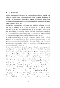 Etude de l'activite antiulcereuse de l'extrait LIS_014 chez le rat