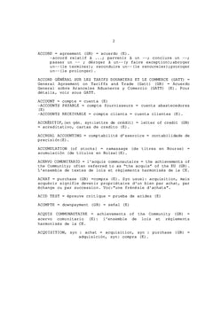 Glossaire économique et financier Français/ Anglais/ Espagnol