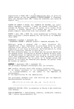 Glossaire économique et financier Français/ Anglais/ Espagnol