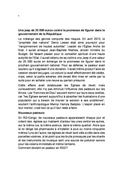 Jesus Business en RD-Congo eglises de reveil, d'endormissement ou "des ligablos"?