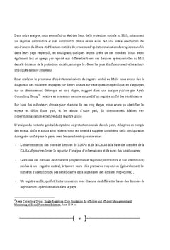 Registre Social des beneficiaires de la protection sociale au Mali