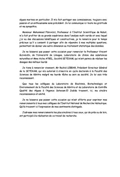 Etude de la biodiversité des macroalgues marines d'El Jadida