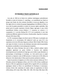 Etude de la biodiversité des macroalgues marines d'El Jadida