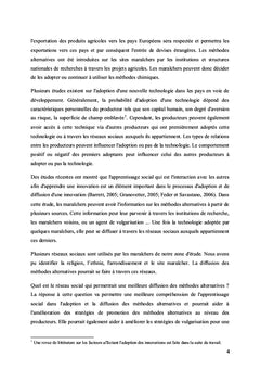 Interactions sociales dans la diffusion des méthodes alternatives