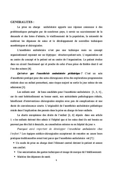 L'anesthésie ambulatoire chez l'enfant