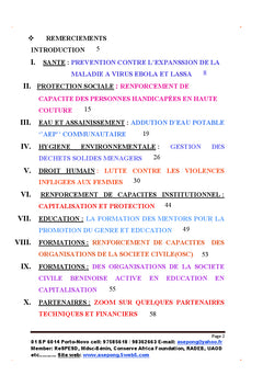 Rapport d'activités 2016 ASEP ONG
