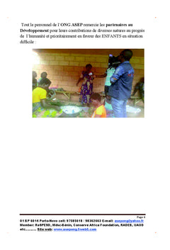 Rapport d'activités 2016 ASEP ONG