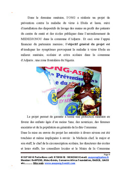 Rapport d'activités 2016 ASEP ONG