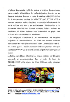 Rapport d'activités 2016 ASEP ONG