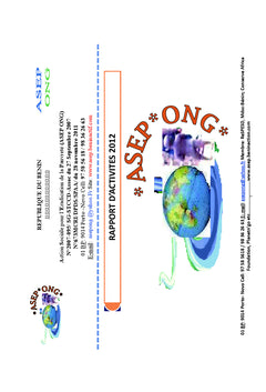Rapport d'activités 2012-2015 ASEP ONG