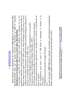 Rapport d'activités 2012-2015 ASEP ONG