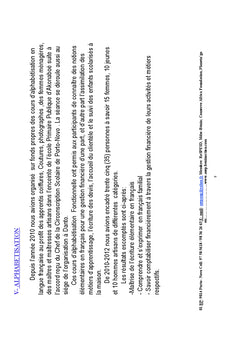 Rapport d'activités 2012-2015 ASEP ONG