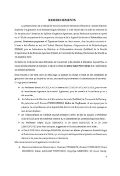 Etude comparative de trois graminées tropicales sur deux saisons