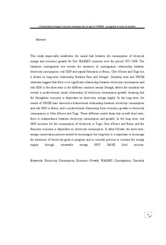 Consommation d'énergie et croissance économique