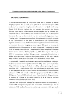 Consommation d'énergie et croissance économique