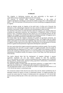 Contribution de l'irrigation dans le développement agricole de Kirundo