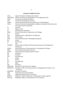 Contribution de l'irrigation dans le développement agricole de Kirundo