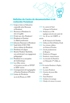 De Pestalozzi à nos jours...