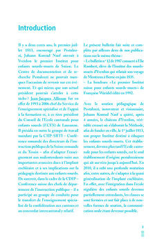 De Pestalozzi à nos jours...