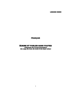 Français: ecrire et parler sans fautes