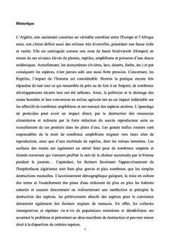 Statut de conservation des Reptiles et Amphibiens en Algérie