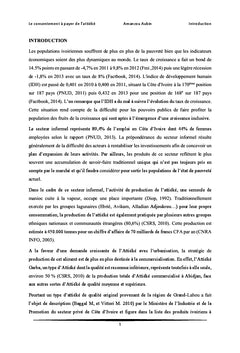 Consentement à payer de l'attiéké de Côte d'Ivoire