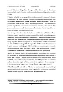 Consentement à payer de l'attiéké de Côte d'Ivoire