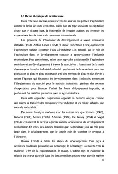 Impact des exportations agricoles