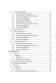 Stratigraphie et Paléobiodiversité des faunes d'Ammonites...