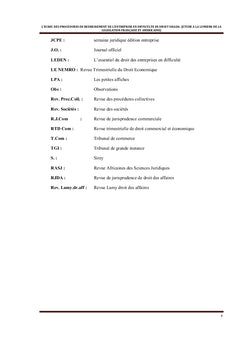 L'échec des procédures de redressement de l'entreprise