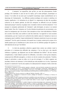 L'échec des procédures de redressement de l'entreprise