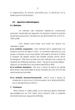 Programmation des Charrois automobiles pour la distribution de la boisson