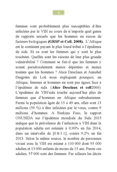 Genre & VIH SIDA, facteurs attribuables à la féminisation