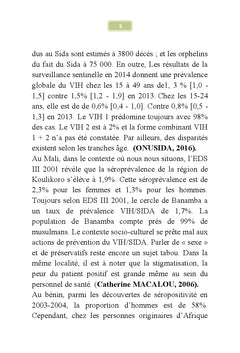 Genre & VIH SIDA, facteurs attribuables à la féminisation