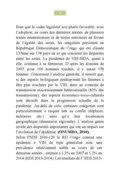 Genre & VIH SIDA, facteurs attribuables à la féminisation