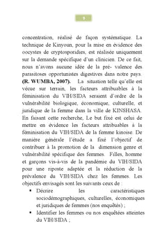 Genre & VIH SIDA, facteurs attribuables à la féminisation
