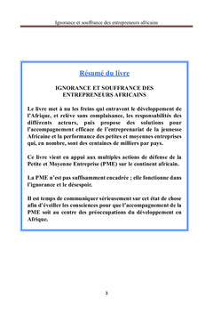 Ignorance et souffrance des entrepreneurs africains