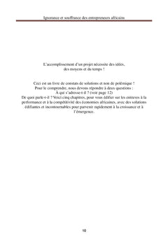 Ignorance et souffrance des entrepreneurs africains