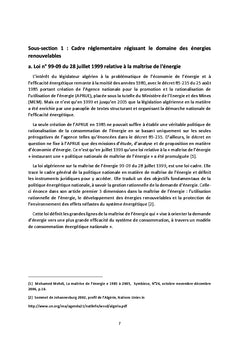 La stratégie énergétique dans le cadre du développement durable: