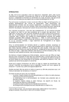 Analyse de la filiere echalote dans la zone Office du Niger au Mali