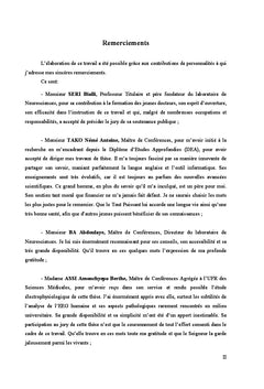 Effets Du Koutoukou Sur La Memoire Spatiale Chez La Souris