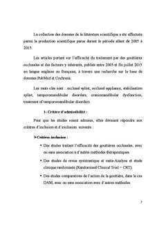 Efficacité des Orthèses dans le Dysfonctionnement Temporomandibulaire