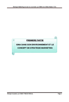 Stratégie marketing en vue du lancement par ISMA