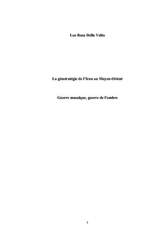 La géostratégie de l'Iran au Moyen-Orient
