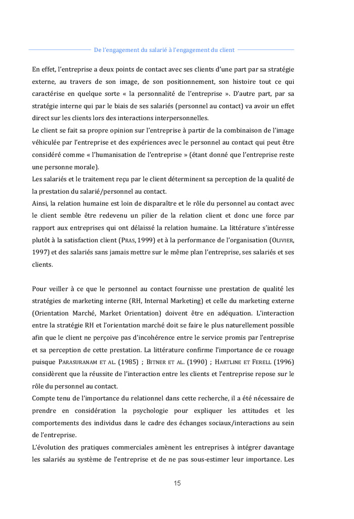 De l'engagement du salarié à l'engagement du client