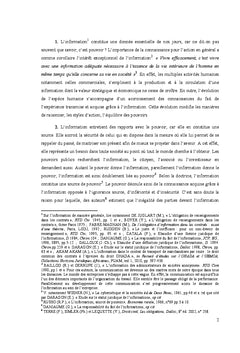 L'information en Droit des entreprises en Difficulte dans L'espace Ohada